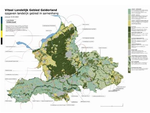 Deze kaart geeft een overzicht van de opgaven in het landelijk gebied in samenhang